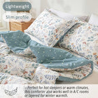 LEMIROE Botanical Cotton Comforter Queen Size - Image 3
