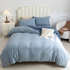 PURE ERA Jersey Knit Duvet Cover Set 100% T-Shirt Cotton Super Soft Comfy 3pc - Image 3