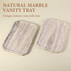 Karibiber Marble Vanity Trays, Travertine Bathroom Tray, Decorative Tray - Image 3