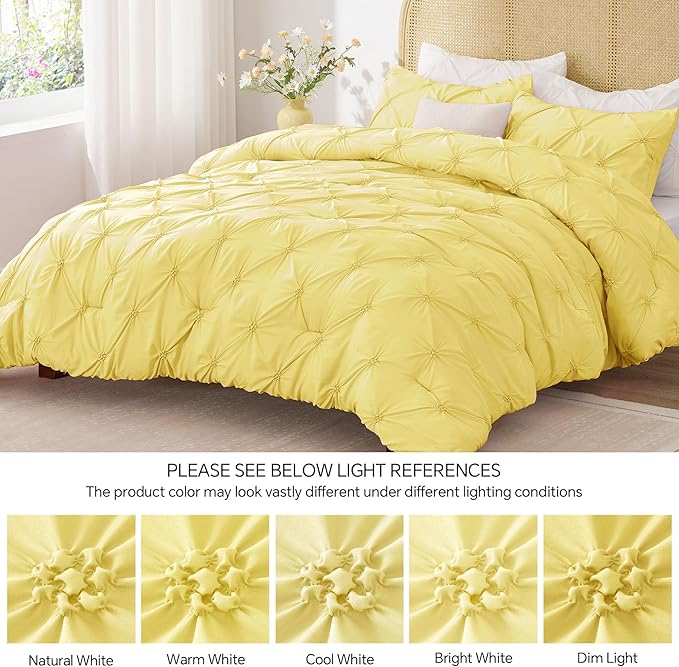 BEDELITE Light Yellow King Size Comforter Set - Image 8