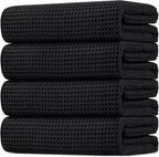 HOMEXCEL Waffle Bath Towels Set 4 Pack, Premium Microfiber Bathroom Towels by HOMEXCEL