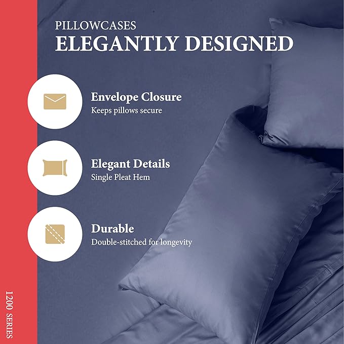 100% Egyptian Cotton King Size Sheets Set - Image 5