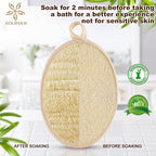 2PCS Natural Exfoliating Loofah Body Scrubber, Premium Loofah Exfoliating Body - Image 3