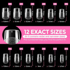 UNA GELLA Short Square Gel Nail Tips 216pcs Short Square Press on Nails - Image 8