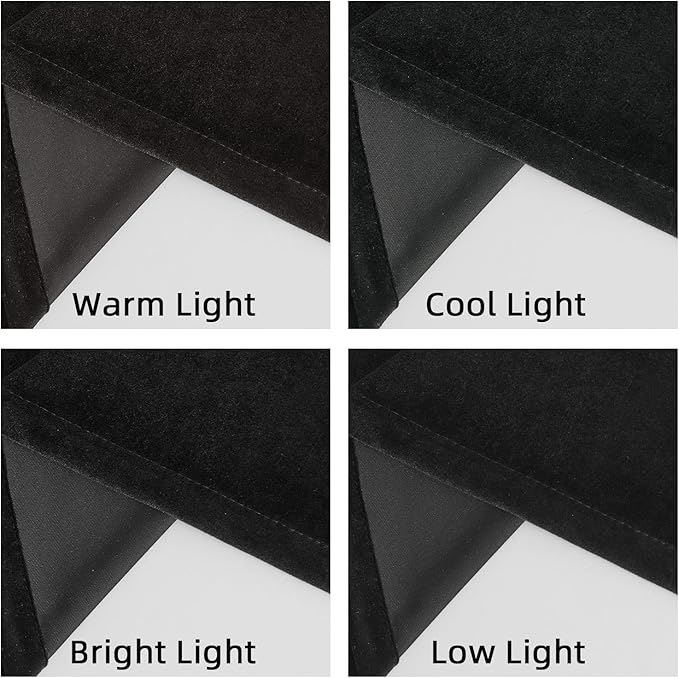 Joydeco Black Velvet Curtains 120 inches Long 2 Panels, Luxury Blackout Rod - Image 6