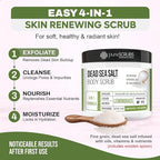 pureSCRUBS Premium Lemongrass Dead Sea Salt Body Exfoliator Scrub, Full - Image 3
