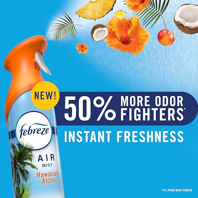 Febreze New & Improved Air Mist Bora Bora Waters, Air Freshener, Home and - Image 2