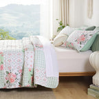 YIKUSH Quilt Sets Twin Size Floral Quilt Set 2 Pieces Bedding Set Bedspreads - Image 2