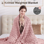 Knitted Weighted Blanket Adults, No Beads Heavy Blanket 36” x 48'' 3lbs - Image 5