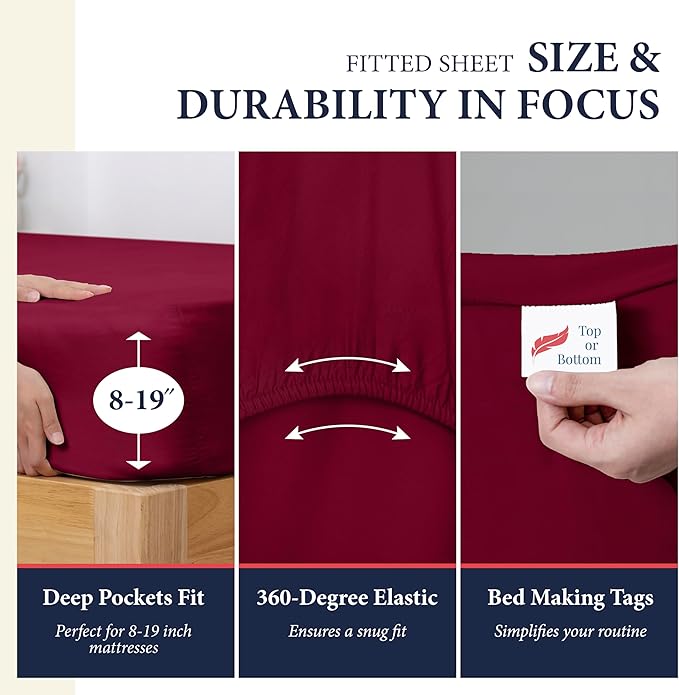 100% Egyptian Cotton Sheets California King Size - Image 4