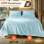 LBRO2M 1000 Thread Count 100% Egyptian Cotton Sheets Set Twin, 3 Piece Sets Bed - Image 2