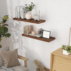 32 Inch Floating Shelves, Wall-Mounted Bathroom Shelves Set of 2, 9.3 Inch Deep - Image 2