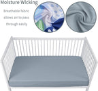 GUNTAIL Baby Crib Sheets for Boys Girls, 2 Pack Fitted Crib Sheet for Standard - Image 2