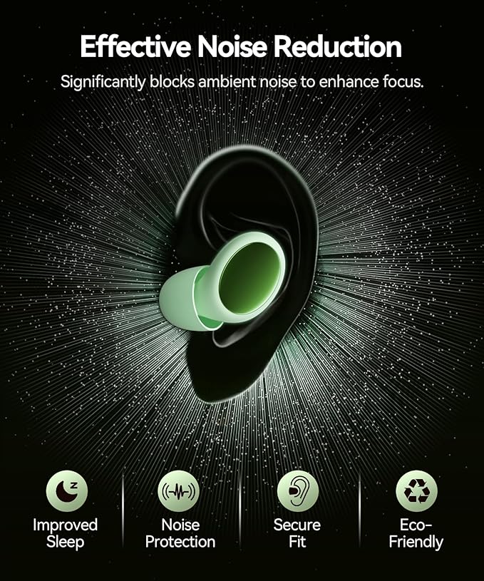 45dB Ear Plugs for Sleeping Noise Cancelling Ear Plugs for Noise Reduction & - Image 2