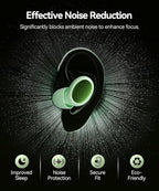 45dB Ear Plugs for Sleeping Noise Cancelling Ear Plugs for Noise Reduction & - Image 2