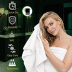 Pearl Linens Bath Towel Set of 12, Economy Cotton 20x40 Hotel Quality White - Image 4