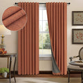 Pitalk Terracotta Blackout Curtains by Pitalk