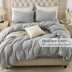 PURE ERA Jersey Knit Duvet Cover Set 100% T-Shirt Cotton Super Soft Comfy 3pc - Image 3