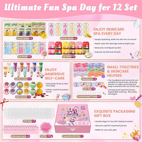 136Pcs Spa Party Supplies Set - Image 2