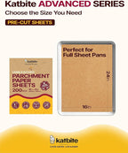 Katbite Parchment Paper Sheets Heavy Duty, 16x24 Inches 200 PCS Precut Baking - Image 2