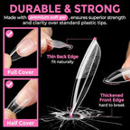UNA GELLA Almond Nail Tips 216pcs Medium Almond Press on Nails Pre-shape Gel - Image 4