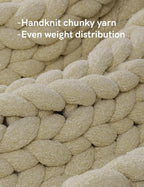 YnM Chenille Weighted Blanket, Handmade Chunky Knitted Design, Soft and Cozy - Image 2