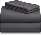 LuxClub 4 PC King Size Sheet Set Sheets Deep Pockets 18" Wrinkle Free Cooling - Image 8