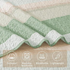 Andency King Size Quilt Set Mint Pink, 3 Pieces Summer Ultra Soft Lightweight - Image 5