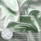 MR&HM Satin Bed Sheets with Elastic Corner Straps, Queen Size Sheets Set - Image 3