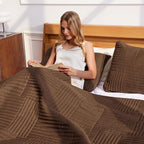 Whale Flotilla Ultra Soft Queen Quilt Bedding Set, Lightweight Microfiber Brown - Image 3