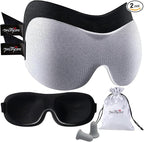 PrettyCare 3D Sleep Mask 2 Pack, Eye Mask by PrettyCare