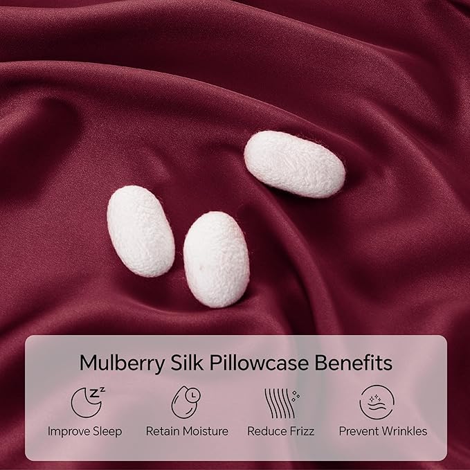 INFIIXSO Mulberry Silk Pillow Case King Size, Silk Pillowcase - Image 2