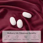 INFIIXSO Mulberry Silk Pillow Cases King Size Set of 2, Silk Pillowcase - Image 2