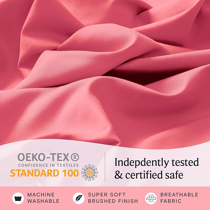 LuxClub 5 PC Sheet Set Bed Sheets Deep Pockets 16" Eco Friendly Wrinkle Free - Image 5