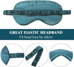 Silk Satin Sleeping Mask Eye Mask Set Include 2 Blindfold Eyeshade Elastic - Image 2