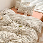 mixinni Boho Floral Girls Duvet Cover Set Twin Size Soft Cotton Comforter Cover - Image 3