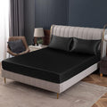 Homiest Black Satin Fitted Sheet Twin Size, Deep Pocket, Luxury & Ultra Soft by Homiest