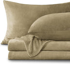 BEDELITE Flannel Sheets Queen Size Camel by BEDELITE