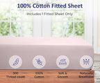 ROYALE LINENS 300 Thread Count 100% Long Staple Combed Cotton Fitted Sheet Twin - Image 4