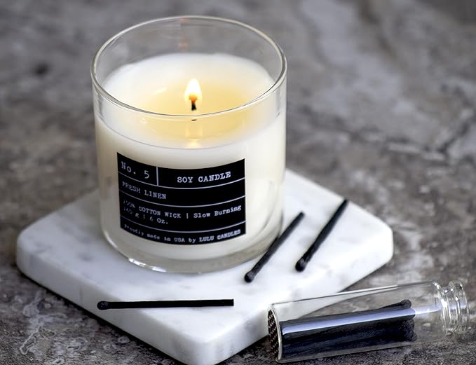 Lulu Candles | Baby Powder | Luxury Scented Soy Jar Candle | Hand Poured in The - Image 4