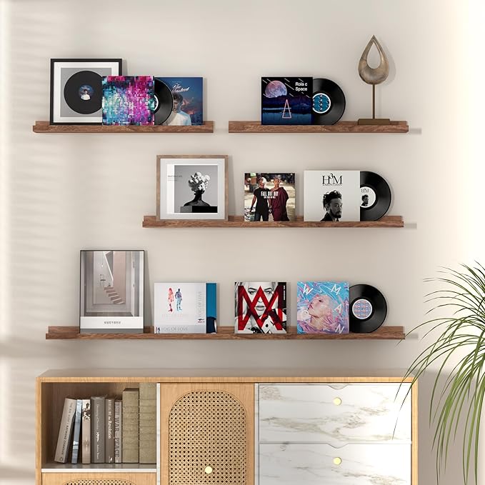 Fun Memories Picture Ledge Shelf, 24 Inch Floating Shelves Set of 2, Nursery - Image 2