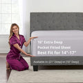 Queen Size Deep Pocket Fitted Sheets 16' Fit Perfectly 14'18' Mattress & by DeaLuxeBedding