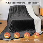 Heated Blanket Electric Blanket King Size 90''x100'' - Image 5