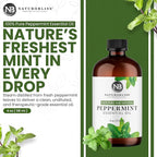 NaturoBliss Peppermint Essential Oil, 100% Pure and Natural Therapeutic Grade - Image 2