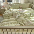 MKXI Mint Green Gingham Duvet Cover Set Twin - Image 3