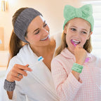 DiyJibb 9 Pcs Spa Headband for Washing Face, Skincare Headband and Wristband Set - Image 6