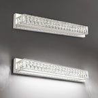 ZUZITO Crystal Bathroom Light Fixtures Over Mirror, 22.8in Modern LED Vanity - Image 4
