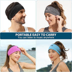 BORAYDA 2-Pack Bluetooth Headband, 18 Hours Play Time, HD Stereo, Built-in - Image 5