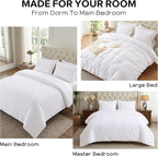 Cozyide White King Size, 3 Pieces Bedding, Soft Breathable Seersucker Duvet - Image 7