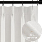 Topfinel Pinch Pleat Full Blackout Curtains & Drapes 84 Inch Length 2 Panels Set by Topfinel